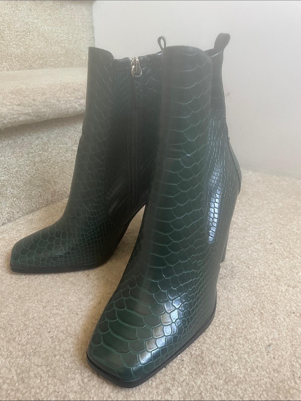 NEW Dark Green Ankle Boots by Aldo, Size 7W